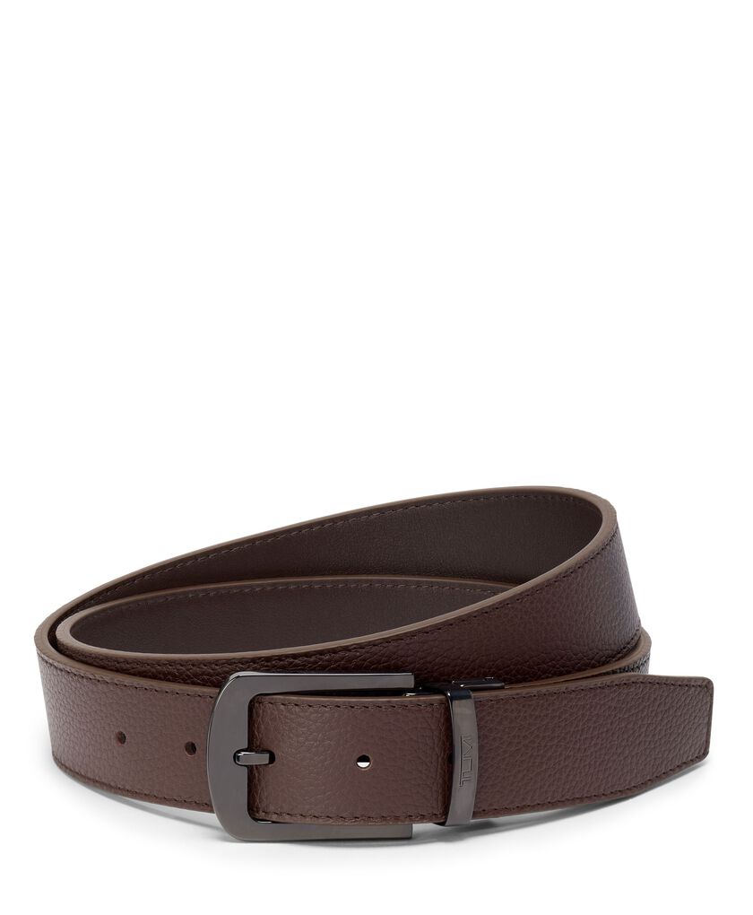 투미 벨트 TUMI BELTS 라운드 리버시블 페블-스무스 가죽 원사이즈 벨트 35mm 44  hi-res | TUMI